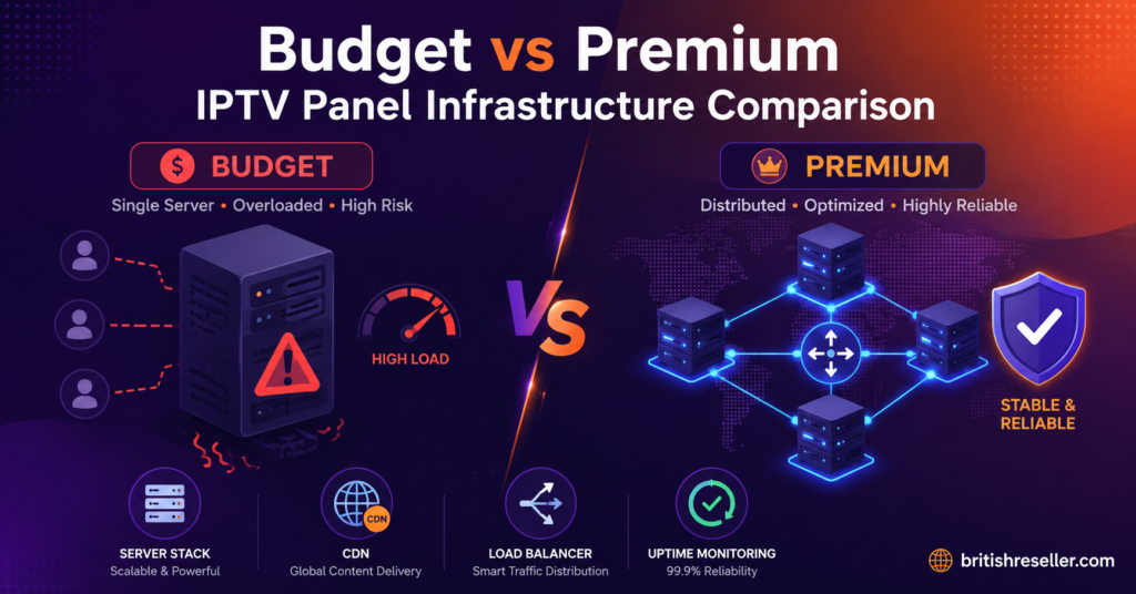 Budget vs Premium IPTV Panel Infrastructure Comparison
