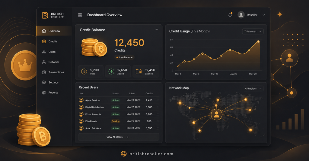 IPTV Reseller Panel Dashboard Overview