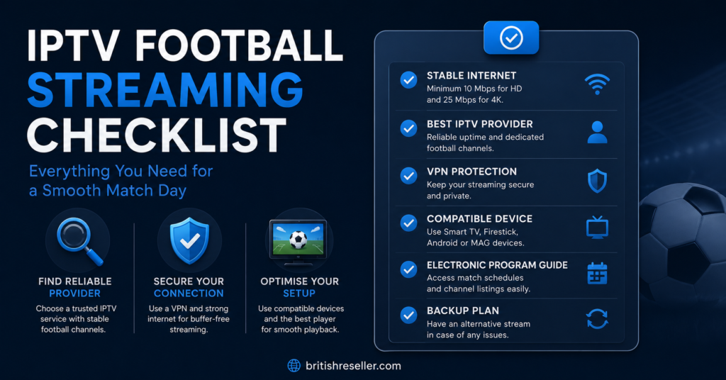IPTV Football Streaming Checklist