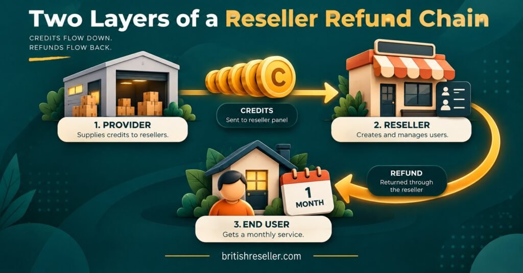 Two Layers of a Reseller Refund Chain