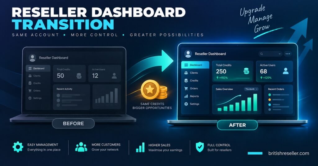 Reseller Dashboard Transition Concept
